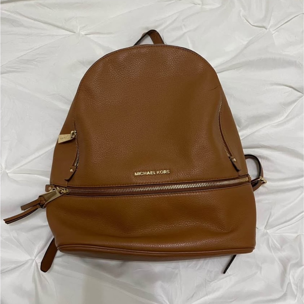 Michael Kors Tan Leather Jet Set Travel Bag